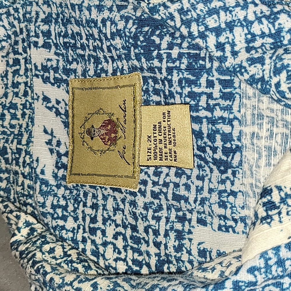 JOE MARLIN Casual Shirt Mens 2XL Short Sleeve Hawaiian Shirt - Picture 4 of 4